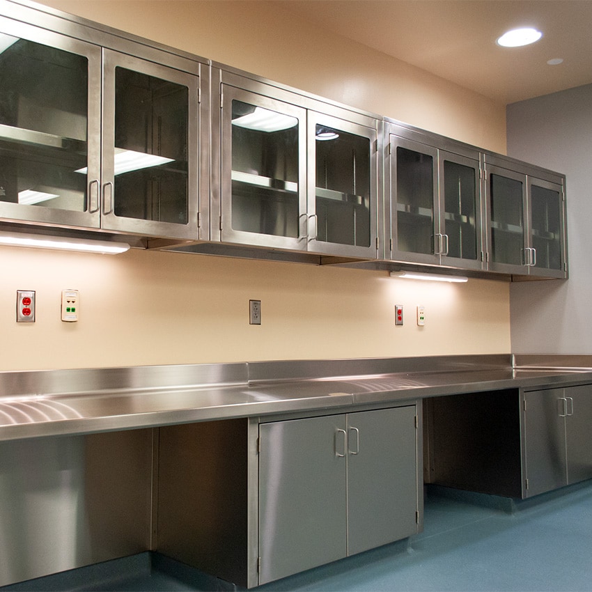 Glass-Doors-on-Stainless-Steel-Cabinets Glass Doors on Stainless Steel Cabinets